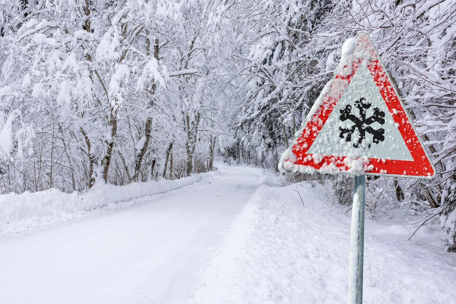 Neige sur les panneaux de signalisation : presque personne ne connaît ce code de la route ❄️⛔