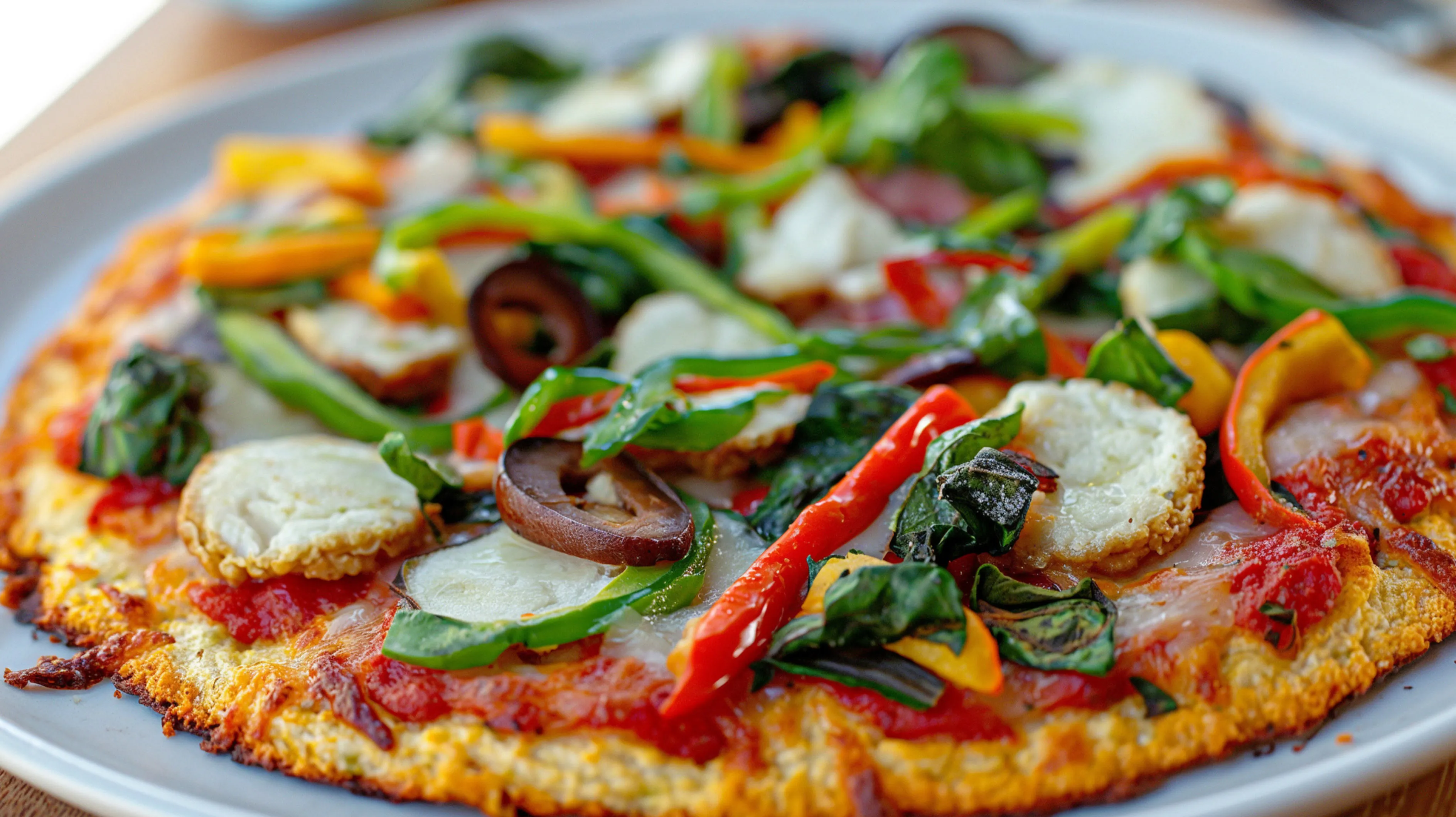 Régalez-vous sans regrets : pizza rapide faible en glucides avec beaucoup de légumes