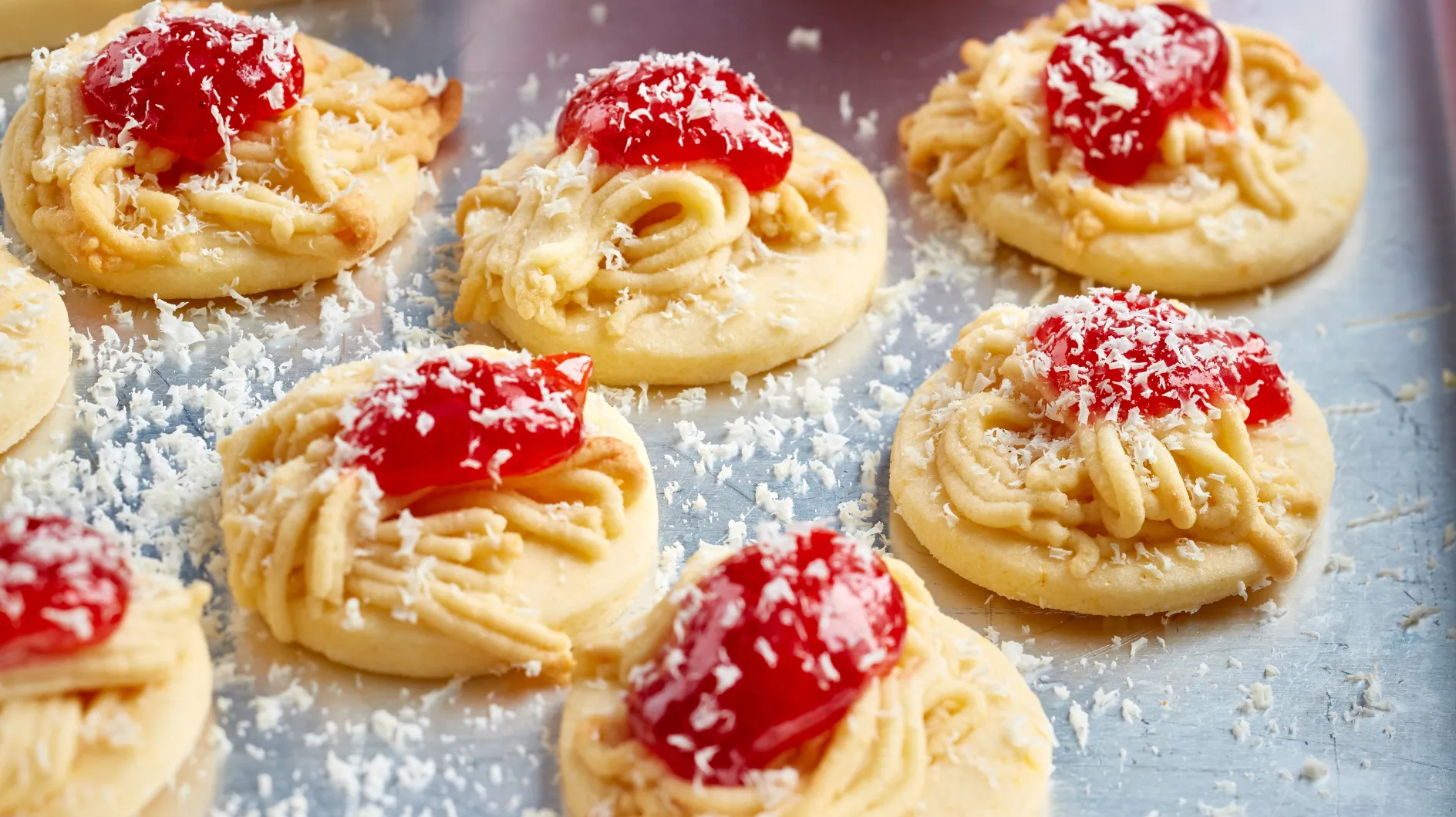 Biscuits spaghetti à la crème glacée : un doux succès estival sous forme de biscuit